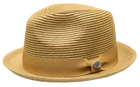 Leonardo Collection Semi-Crushable Fedora Pinch Front Snap Brim by Bruno Capelo