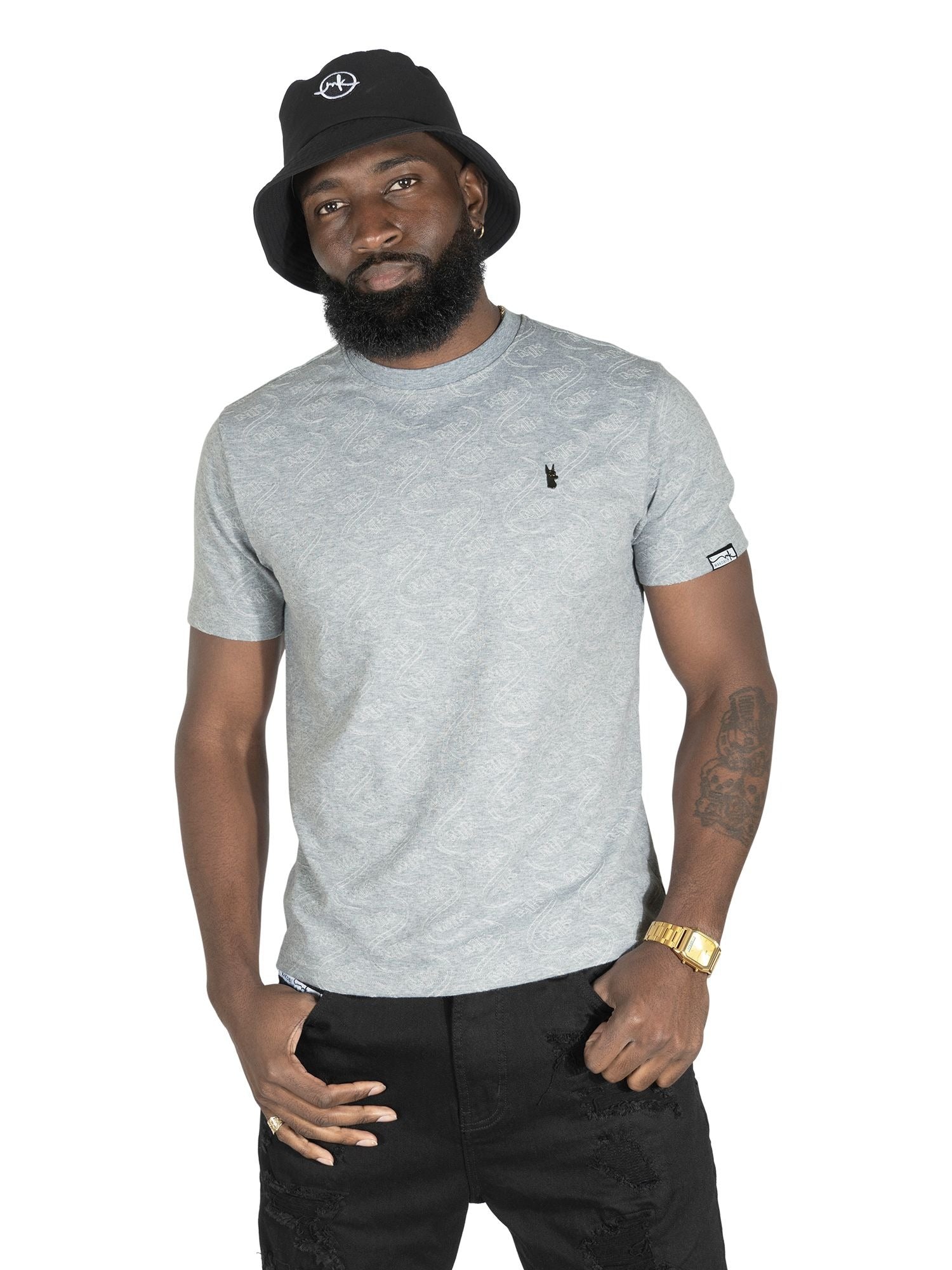 MAKOBI SARTONI EMBOSSED TEE (M316A)