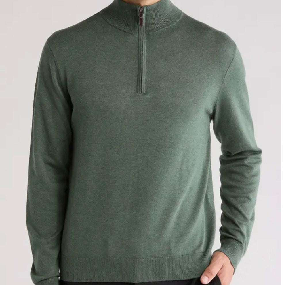Suslo Couture Quarter zip Sweater for Men