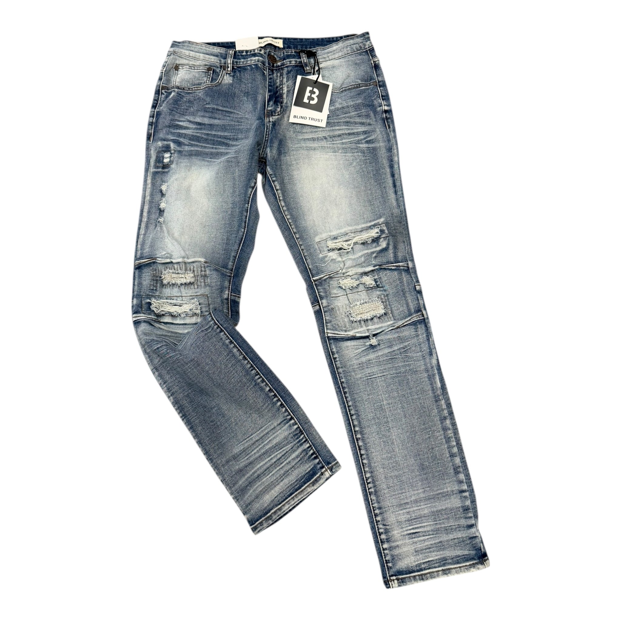 BLIND TRUST DISTRESSED DENIM JEAN [BTP24950]