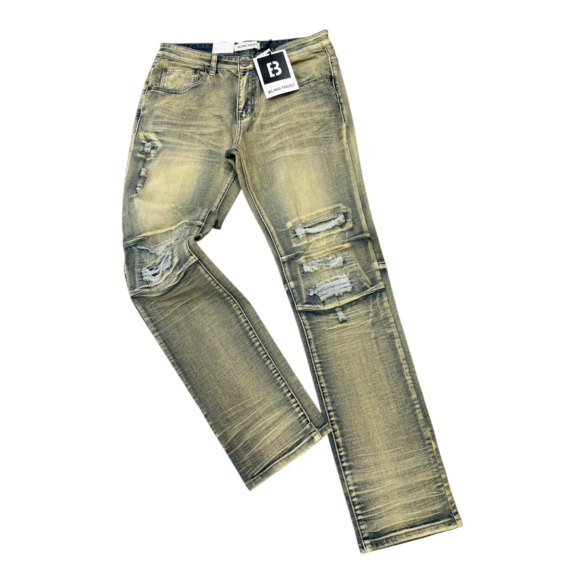 BLIND TRUST DISTRESSED DENIM JEAN [BTP24950]
