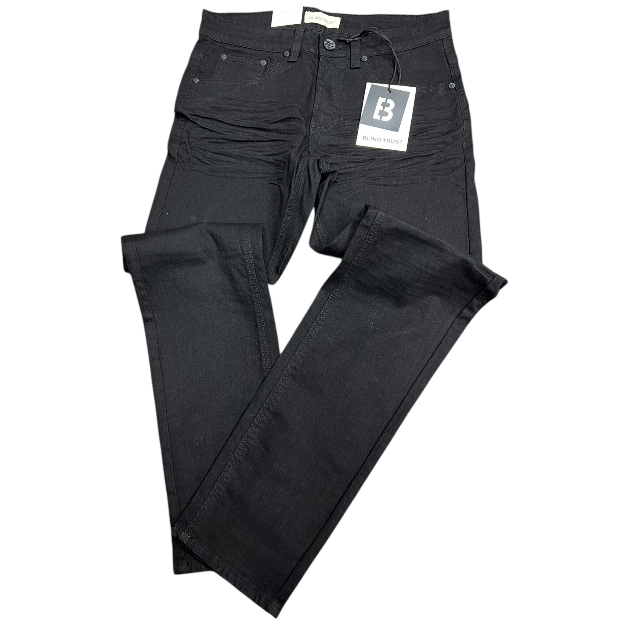 Slim Fit Stretch Black Pants/Jeans by Blind Trust