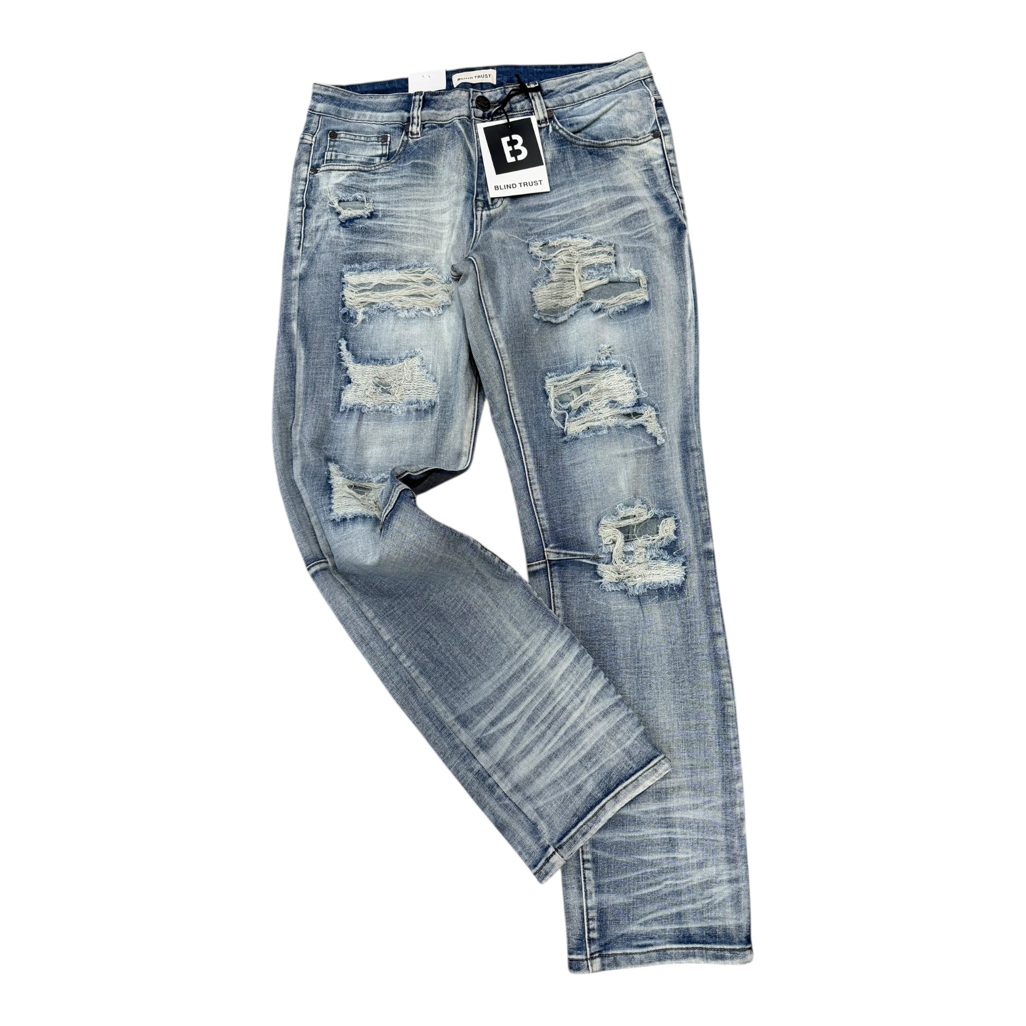 BLIND TRUST DISTRESSED DENIM JEAN [BTP24035]