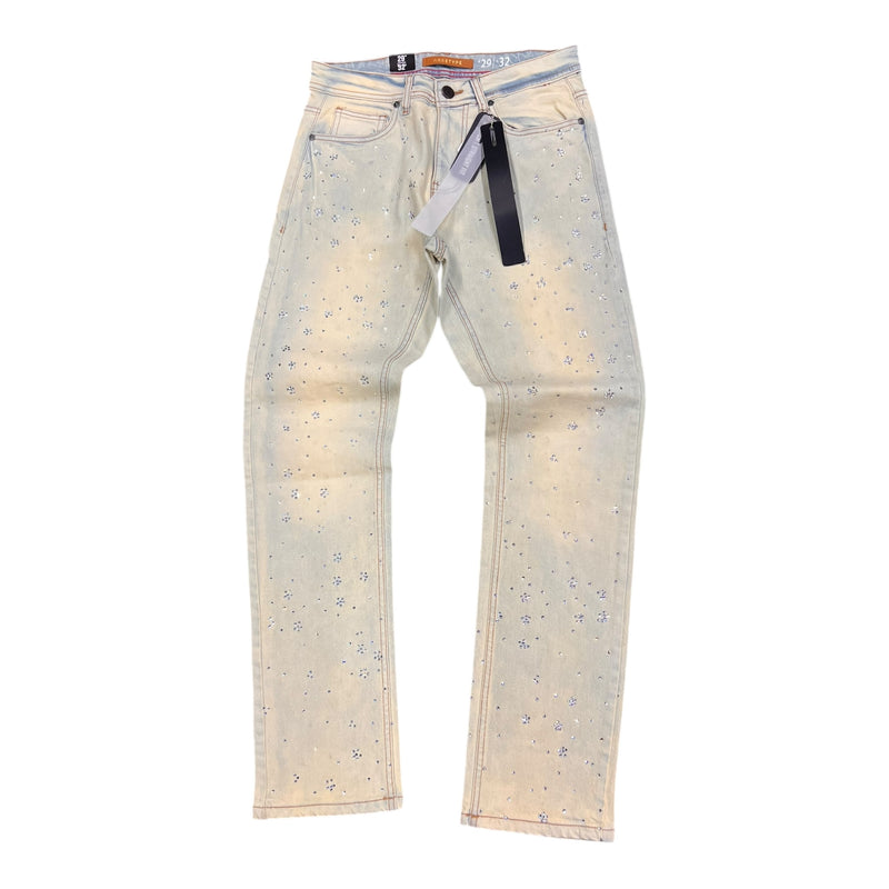 Arketype  Floral Pattern W/ All Over Rhinestone  Jeans [P546] for Men