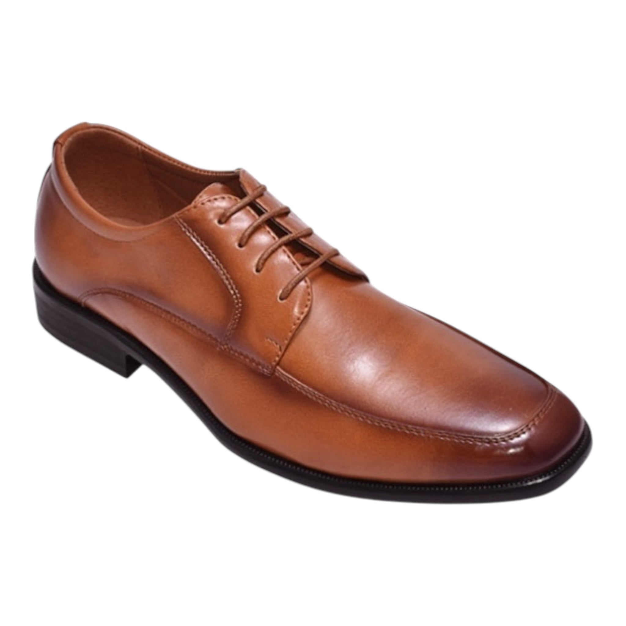 Tan lace up round toe dress shoe from Royal shoes [Allen-20]
