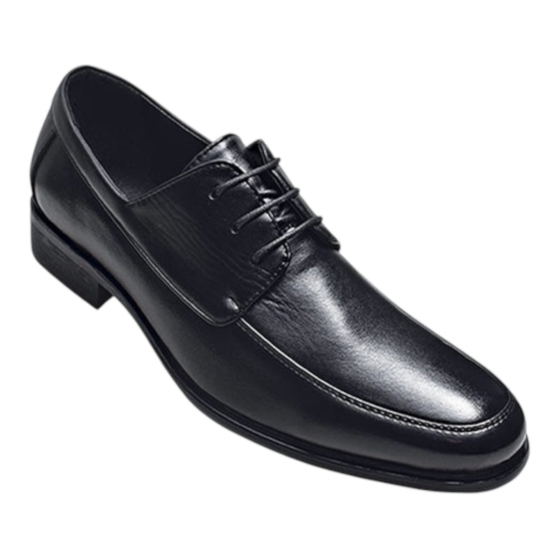 Black lace up round toe dress shoe from Royal shoes [Allen-12]