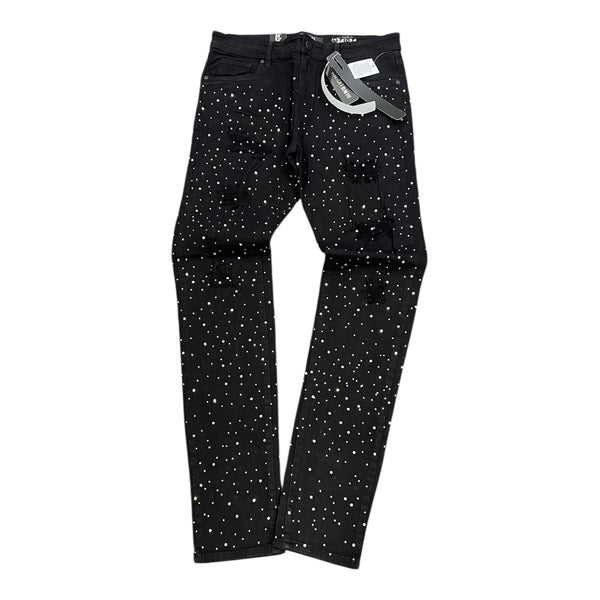 Arketype Rhinestone Slim-Fit Stretch Jeans for men [P547]