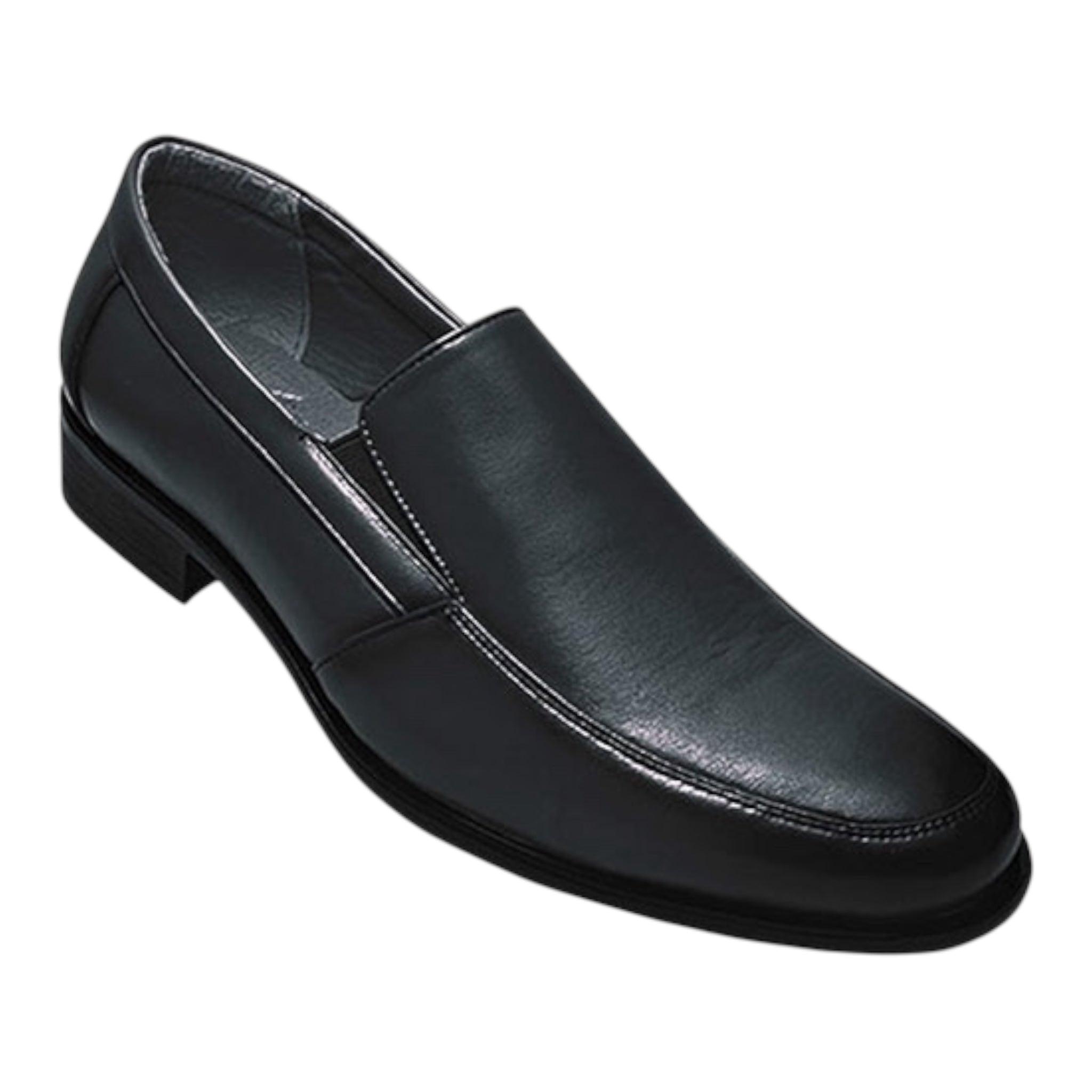 Black slip on round toe dress shoe from Royal shoes [Allen-11]