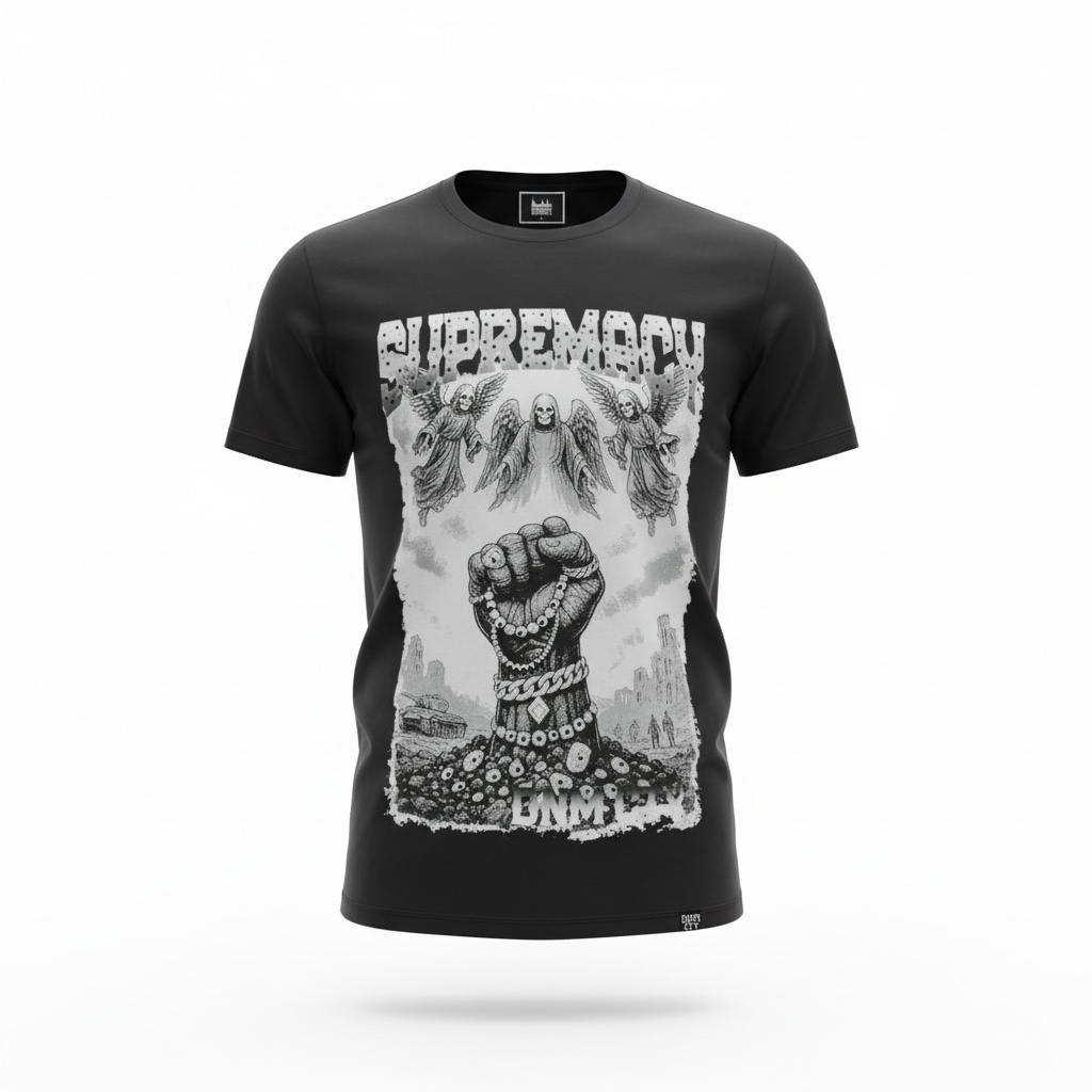 Denimicity Rule or be Ruled stone T-shirt for Men