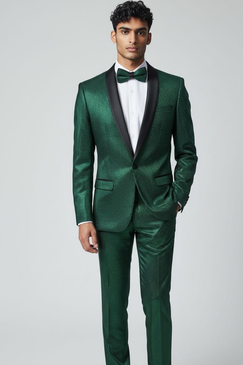 Retro Green Iridescent Tux for Men