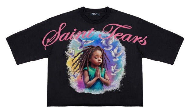 SAINT TEARS CROPPED TEE (RK1481590) by Roku Studio