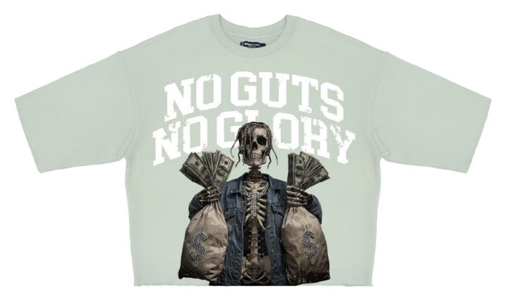 NO GUTS NO GLORY  CROPPED TEE (RK1481639) by Roku Studio