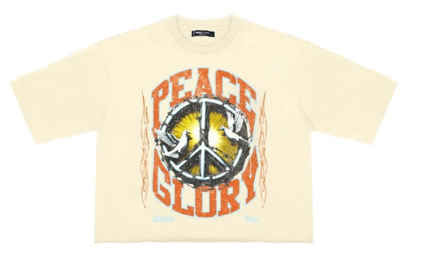 PEACE GLORY CROPPED TEE (RK1481663) by ROKU