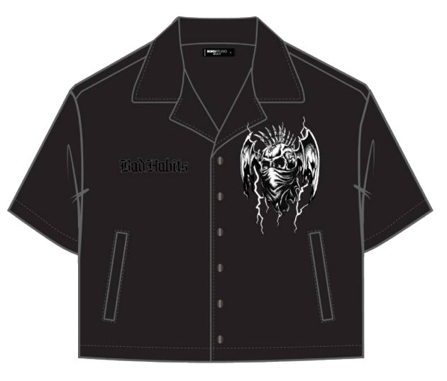 ROKU BAD HABITS CROPPED TWILL SHIRT (RK1481732)