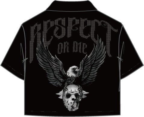 RESPECT OR DIE CROPPED TWILL SHIRT (RK1481885) by Roku