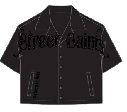 ROKU STREET SAINTS  Woven cropped shirt