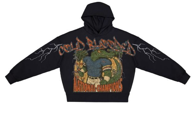 ROKU STUDIO COLD BLOODED DROP SHOULDER CLASSIC BOXY FLEECE HOODIE (RK5481791)