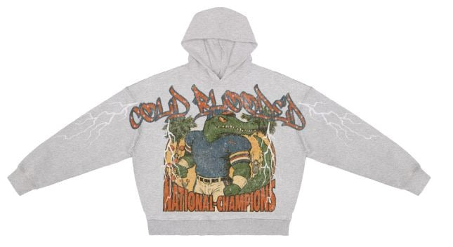 ROKU STUDIO COLD BLOODED DROP SHOULDER CLASSIC BOXY FLEECE HOODIE (RK5481791)