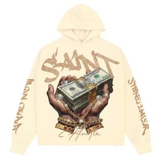 SAINT HUSTLE FLEECE HOODIE (RK5481845) by Roku Studio