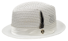 Santa Cruz Collection Straw Fedora Hat Snap Brim by Bruno Capelo