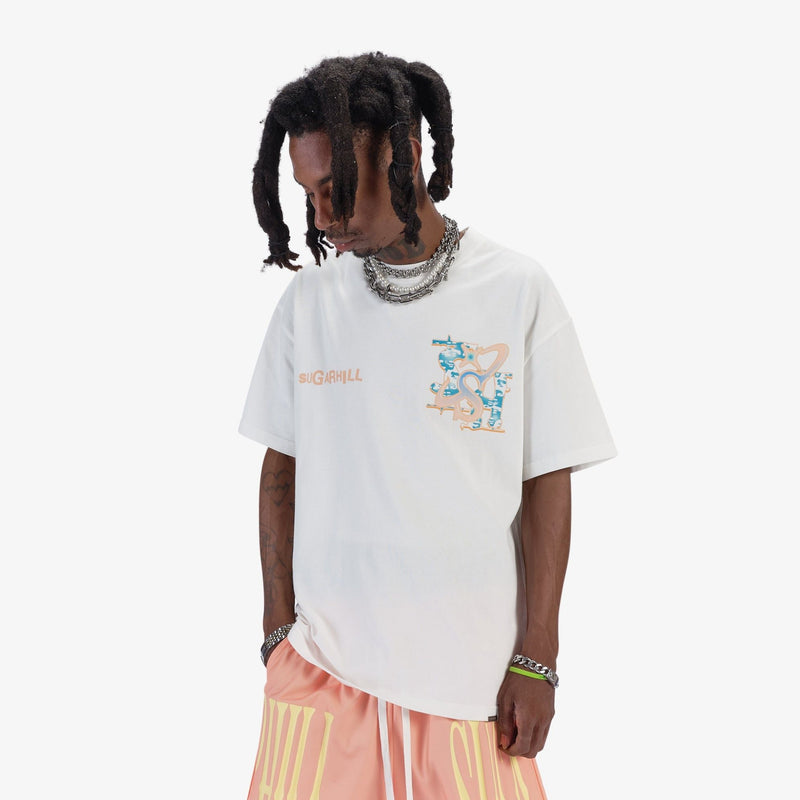 "FACES" T-SHIRT  (SH24-SUM2-16)by Sugarhill