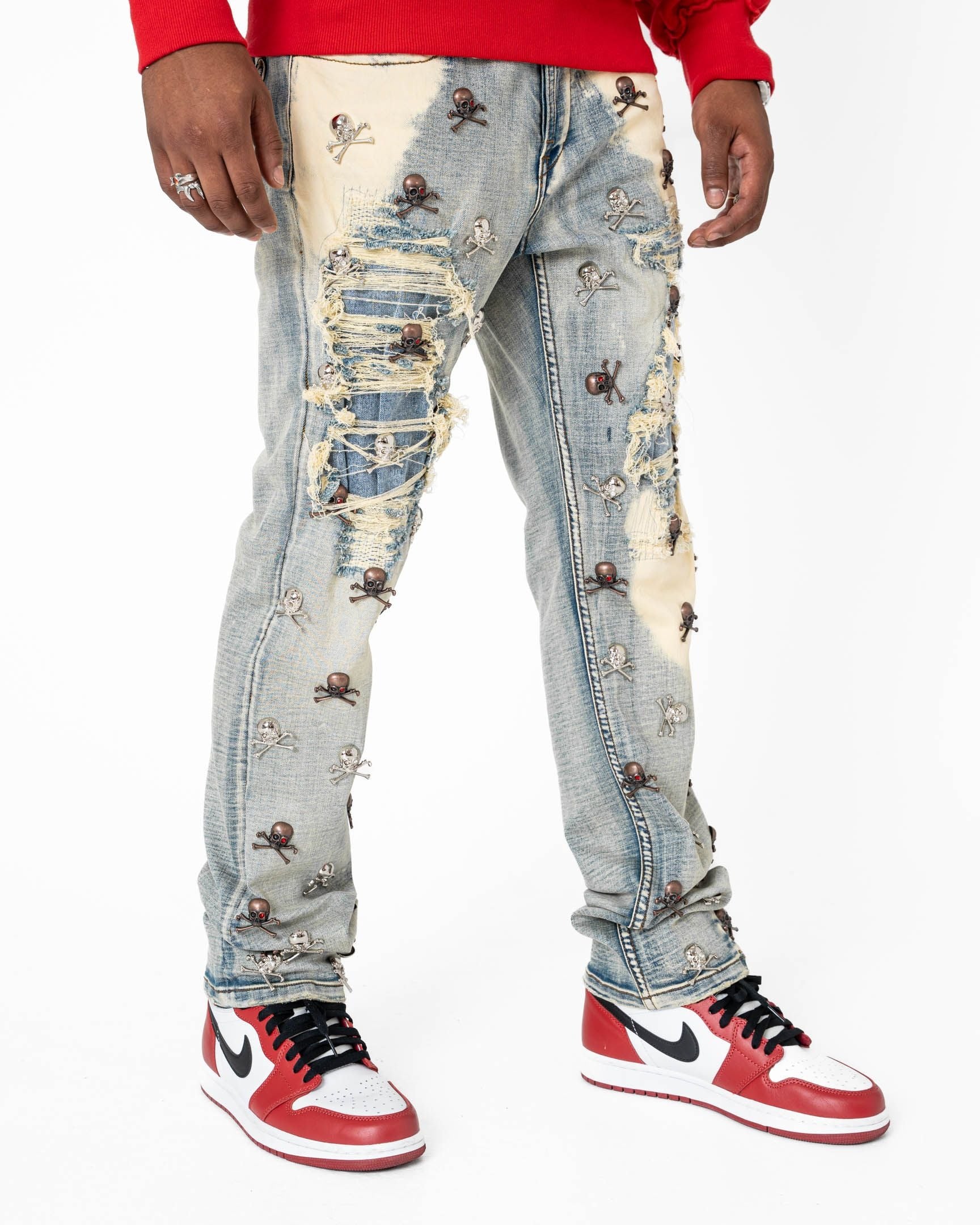 Smugglers moon 1920 vintage wash fade jeans for men [SM-WB-5670]