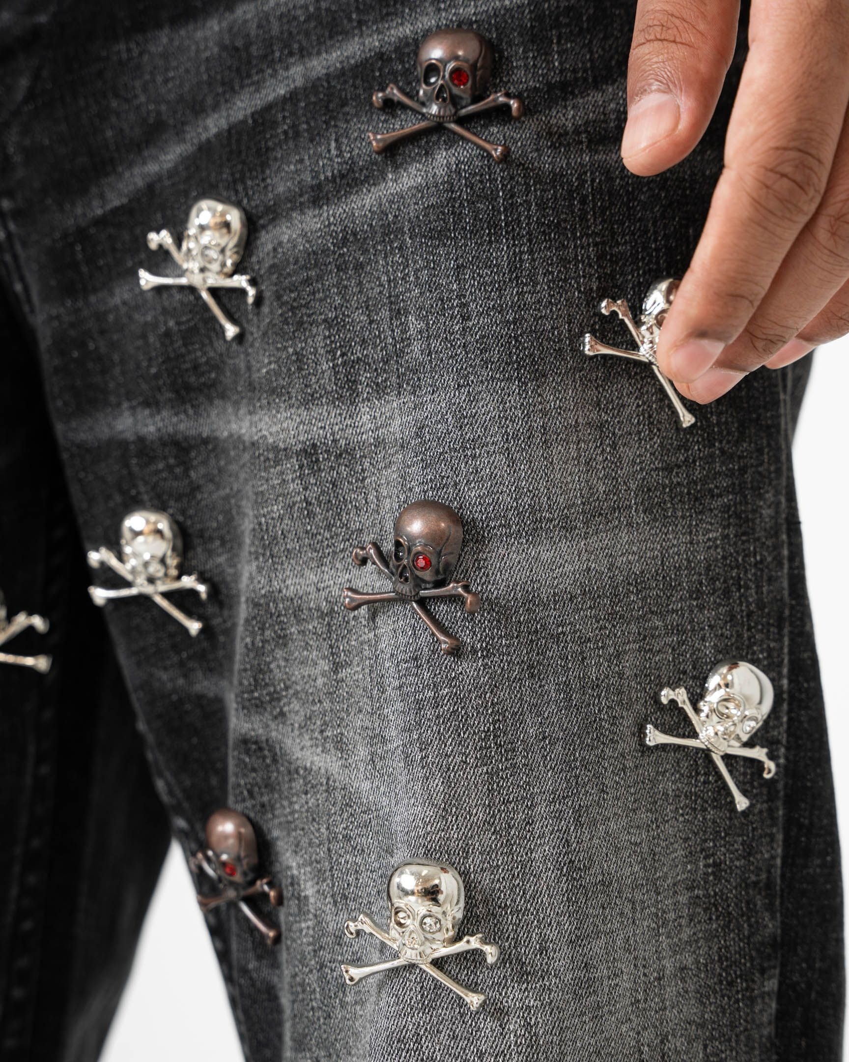 Smugglers moon 1920 Black fade jeans for men [SM-WB-5700]