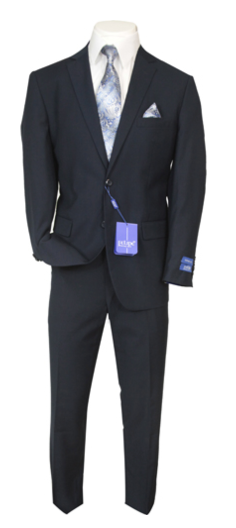 Slim Fit Navy blue Suit  for Men by Felipe