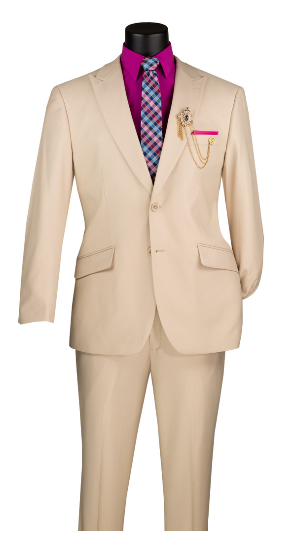 Modern Fit Suit from Vinci in Beige