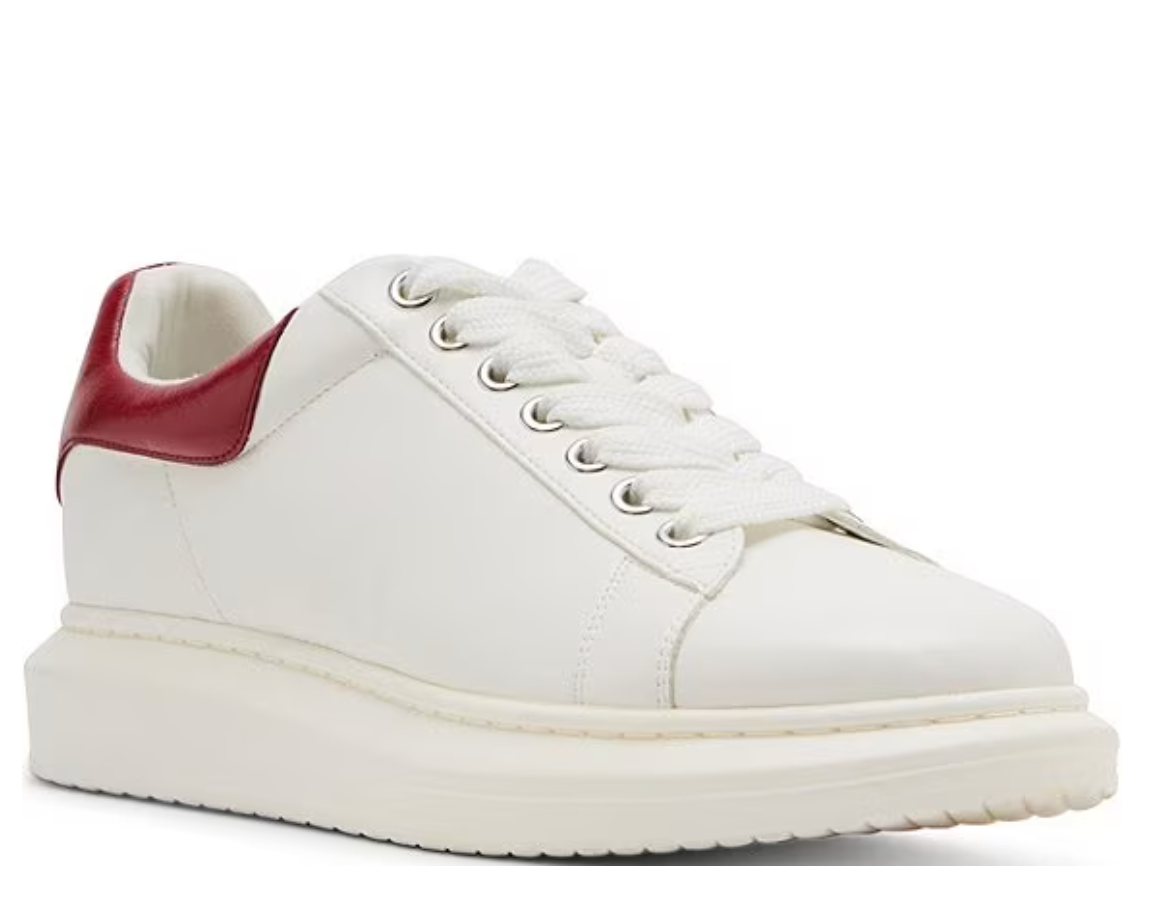 Steve Madden Men's Frosted Contrast Collar Leather Sneakers