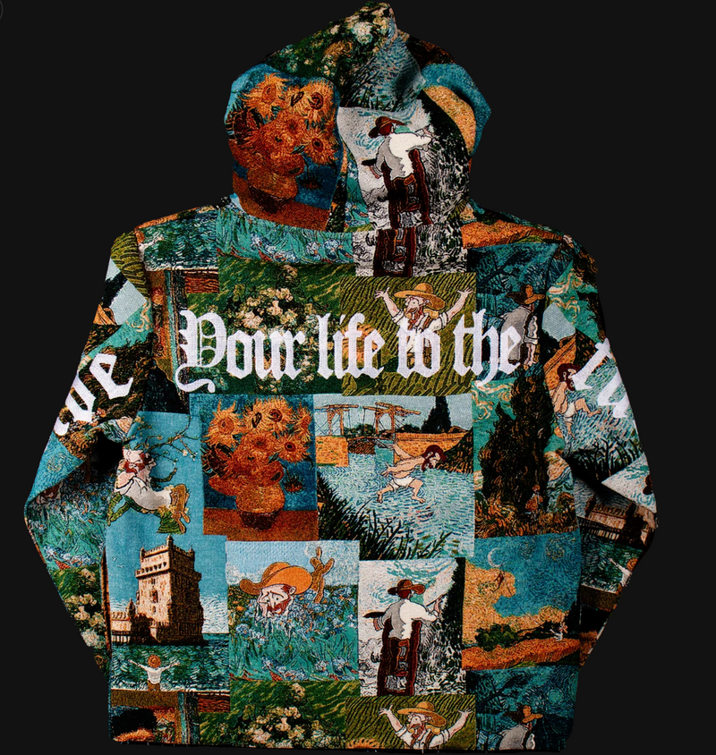 "Van Gogh Light" Tapestry Hoodie by MAJESTIK
