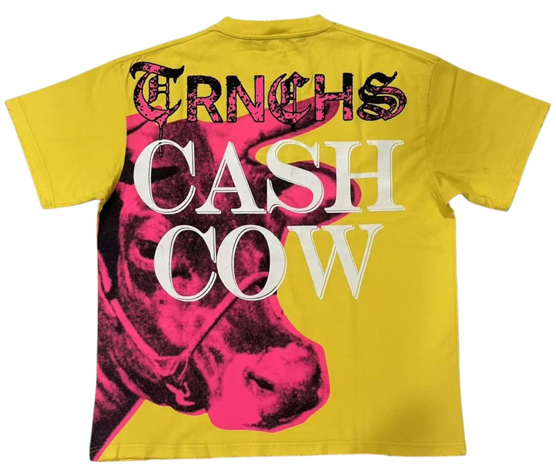 "CASH COW" Yellow Tee (TC-24-817-CASH-(S))