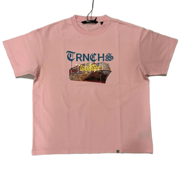 "LOGISTICS" Pink Tee (TC-24-912-PI-S)by TRNCHS