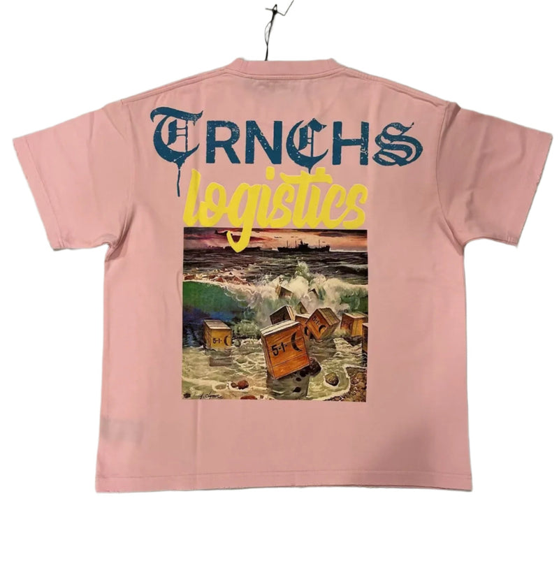 "LOGISTICS" Pink Tee (TC-24-912-PI-S)by TRNCHS