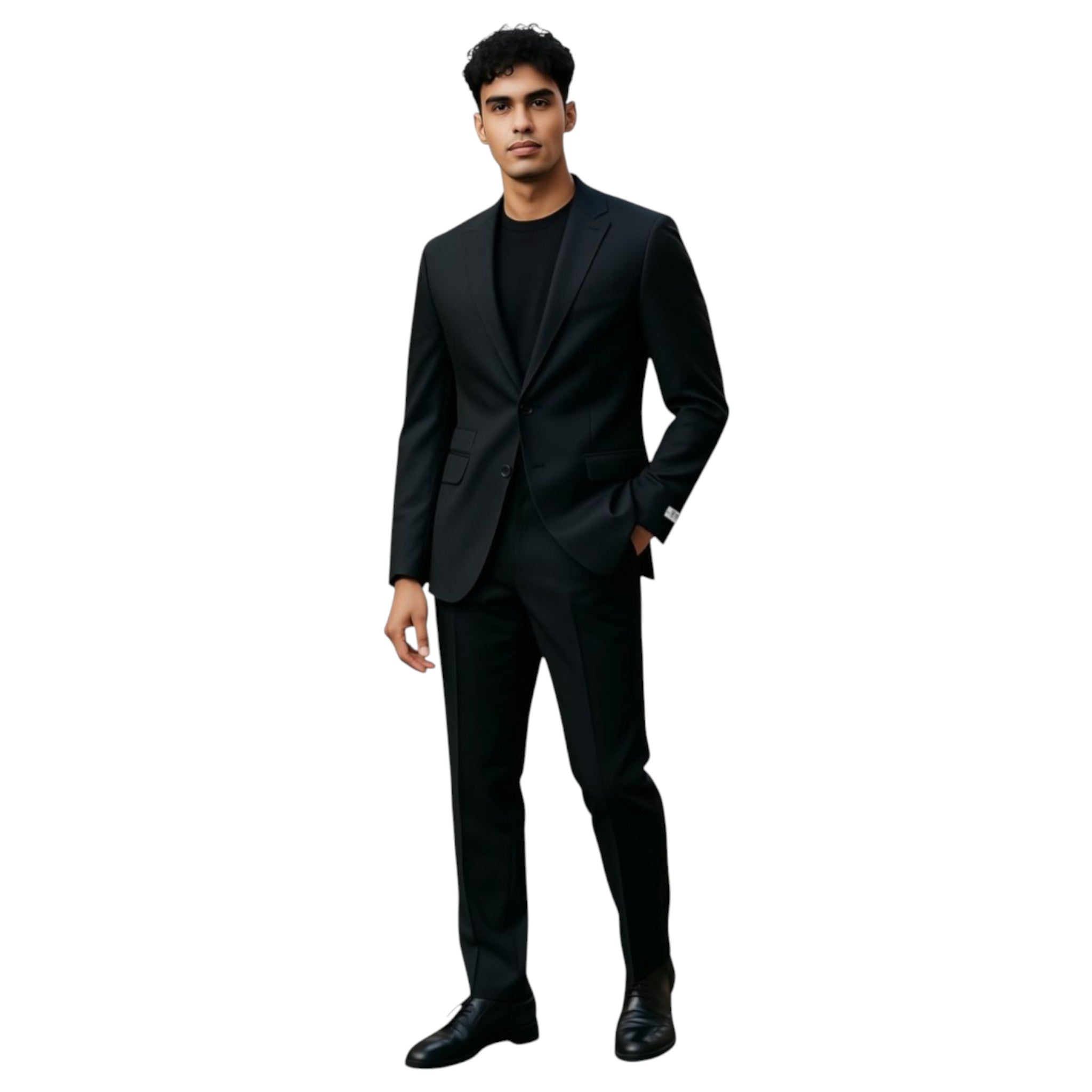 Stacy Adams Basic Slim Fit Men's Suit in Black