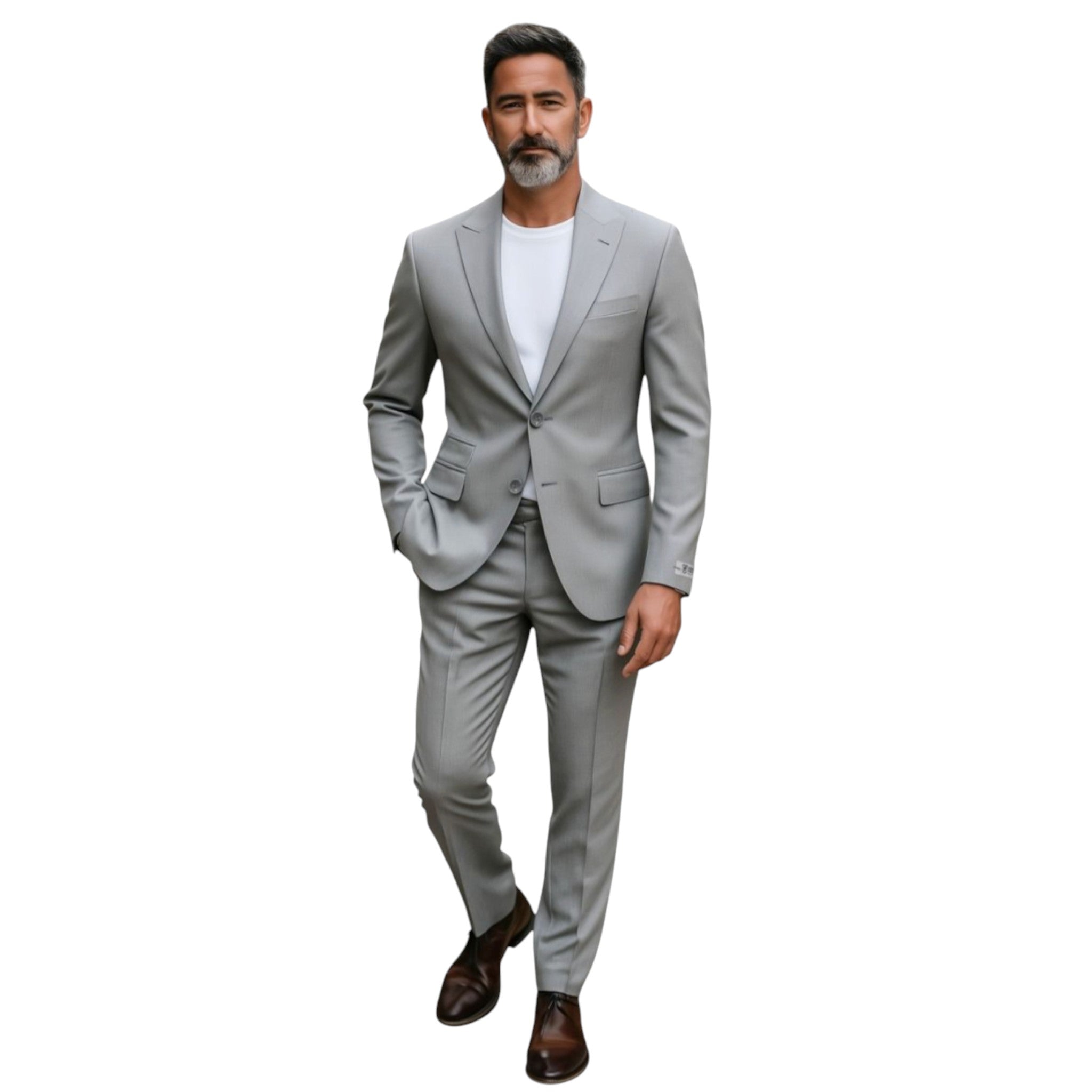 Stacy Adams Basic Slim Fit Men's Suit in Grey