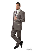 Beige Solid 2-PC Slim Fit Performence Stretch Suits For Men