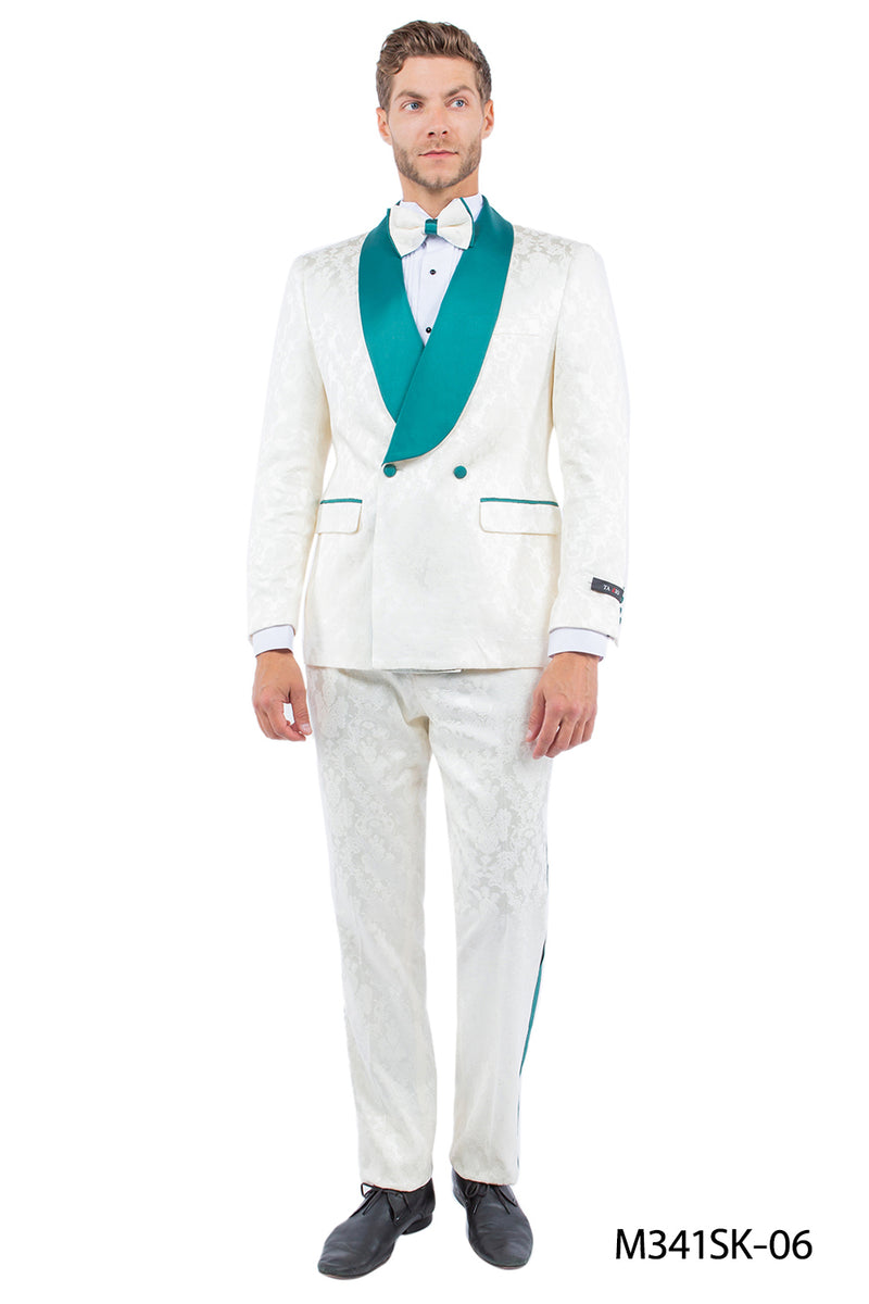 2 PC Satin Shawl Collar Suit