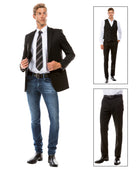 Zegarie Suit Separates Dark Grey Solid Dinner Jacket