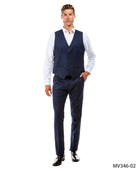Zegarie Suit Separates Navy Solid Men's Vests
